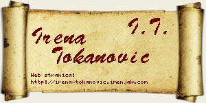 Irena Tokanović vizit kartica